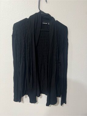 Apt. 9 Black Draped Open-Front Women's Cardigan